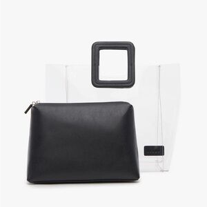 STAUD Shirley Bag in Clear & Black